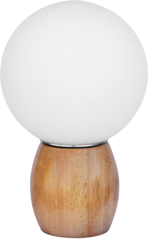 Privatefloor - Tischlampe - Wohnzimmerlampe im skandiinavischen Design- Kugel - Blum Weiß