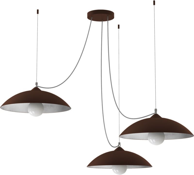 Dream sospensione corten/foglia 3 luci