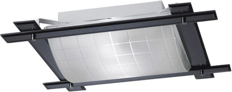 Inspired Diyas - Leo - Unterputzdecke 3 Hellschwarzes Chrom, geräucherter Spiegel