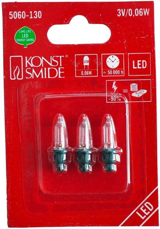 Konstsmide - 5060-130 Ersatzbirne für Lichterketten 1 St. Grüne Steckfassung 3 v Warmweiß