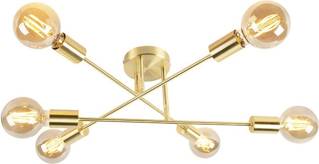 Industrielle Deckenleuchte Messing 6 Lichter - Sydney