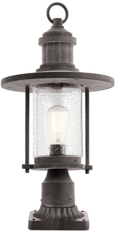 Außenleuchte Gartenlampe Laterne Sockelleuchte Wegleuchte Zink Vintage-Design