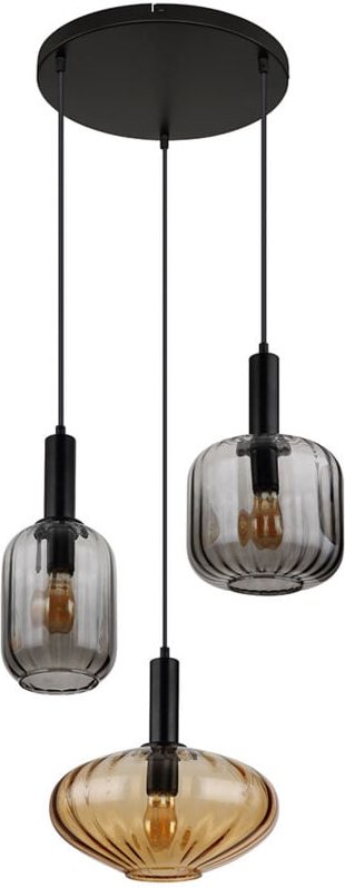 Thumbnail - Pendelleuchte Hängelampe Esszimmerlampe 3-Flammig Glas Deckenleuchte Designlampe