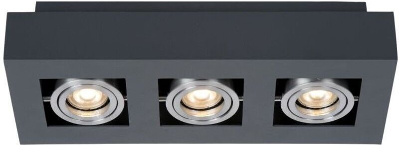 Casemiro - Modernes oberflächenmontiertes schwarzes Aluminium 3-Licht, GU10 - Italux