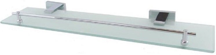 Trade Shop Traesio - Trade Shop - Glasregal Badezimmer mit Stahlregalhalterung Dusche Wandaufbewahrung 87221 -