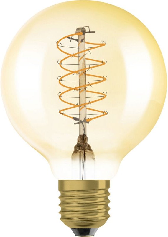 Ledvance - osram Dimmbare LED-Lampen, Vintage-Edition, 48 Watts Ersatz, E27, G80, 2200 Kelvin, Warm Comfort Light, Klare...