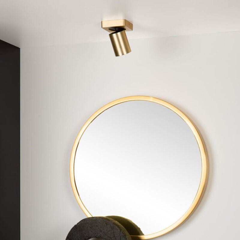 Nigel - Deckenstrahler - led Dim to warm - GU10 - 1x5W 2200K/3000K - Mattes Gold / Messing - Lucide