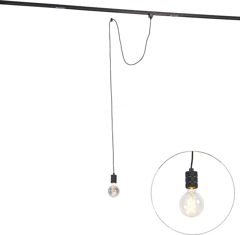 Pendelleuchte schwarz für Schienensystem 1-phasig - Iconic Cavalux