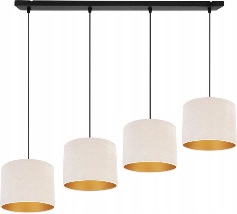 Elegante Hängelampe Goldener Samt-Lampenschirm Auswahl