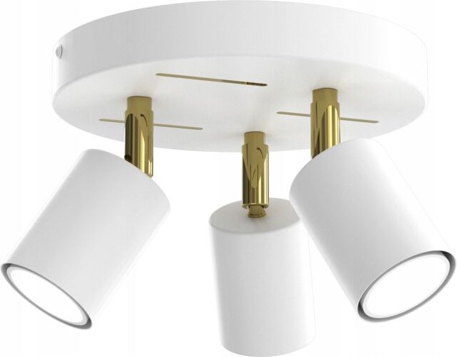 Deckenlampe Deckenleuchte, verstellbarer Streifen, 3x GU10, Weißgold