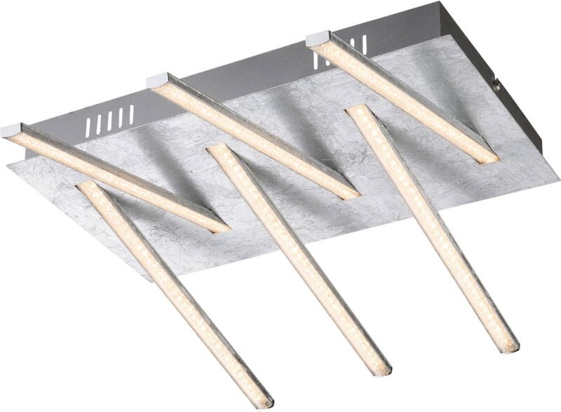 Globo Lighting - Deckenlampe led Deckenleuchte Designleuchte Kristallen led Wohnzimmerleuchte, silber 30W 1800lm warmwei...