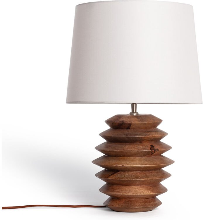 Tischlampe Holz Vihaan Iluzzia Weiß