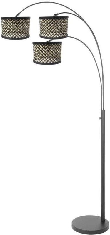 Stehlampe - Sparkled Light - schwarz - bambus metall - Steinhauer