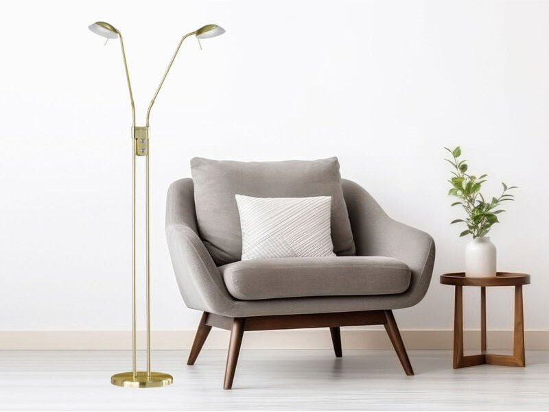 Thumbnail - Led Stehleuchte pool Messing 2-flammig dimmbar, Höhe 160cm