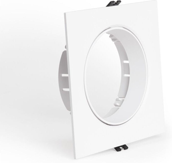 Efectoled - Downlight-Ring Einbau Eckig Schwenkbar für GU10 AR111 LED-Glühbirne Schnitt Ø135 mm Weiß