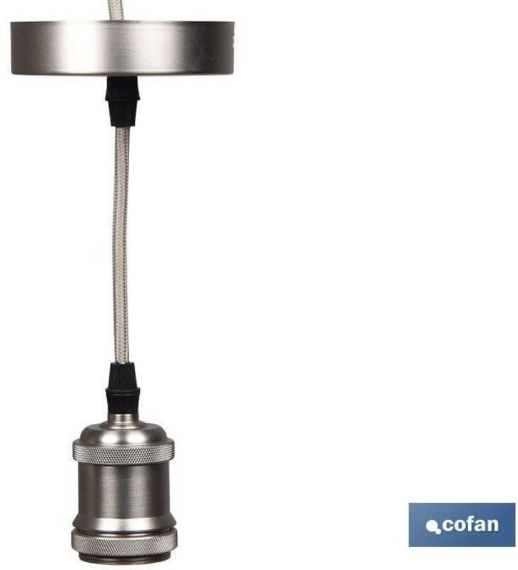 Lampenfassung (Kabel+Rosette) Perlmutt E27 100x10cm