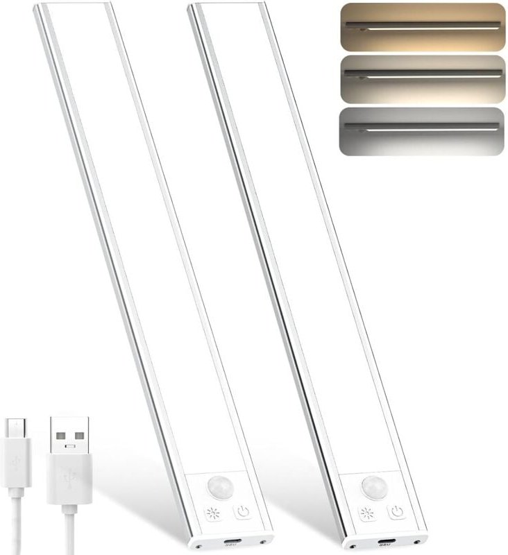 Innenleuchte mit Bewegungsmelder, wiederaufladbares 1500-mAh-LED-Nachtlicht, kabellose LED-Beleuchtung für Küche, unter ...