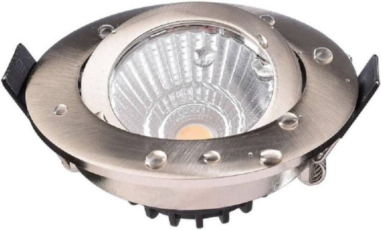 Trade Shop Traesio - Trade Shop - runder schlanker einbaustrahler duschbox licht led 8W dimmbar nickel -