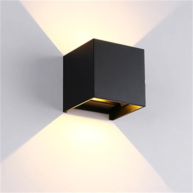 Led 6W Wandleuchte Innen/Außen mit Bewegungsmelder, 3000K Warmweiß Moderne Wandleuchte, IP65 Wasserdichte Wandbeleuchtun...