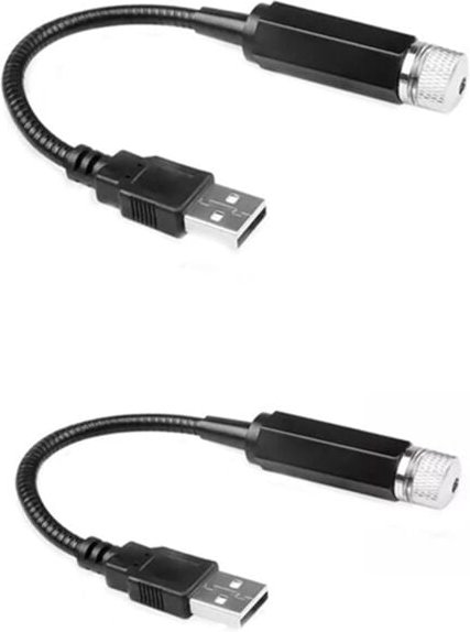 2Pcs Romantische LED Sternennachtlichter 5V für Auto Zimmer Deckendekor