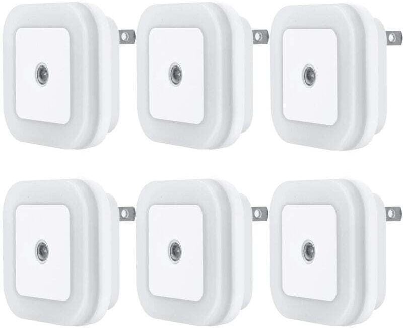 Luce notturna a LED con sensore intelligente dal tramonto all'alba, bianco luce diurna, 0,5 W, confezione da 6