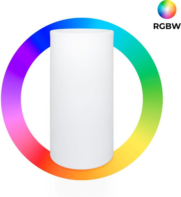 Barcelona Led - Zylindrischer LED-Pflanzkübel rgbw - 5W - 80 x ø 40cm -