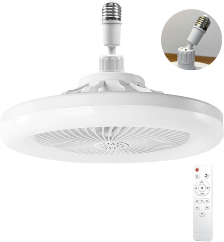 Thumbnail - Aimoonsa - Deckenventilator mit Licht, Deckenventilator mit Fernbedienung, Leiser Deckenventilator, E27 Dimmbare LED-Dec...