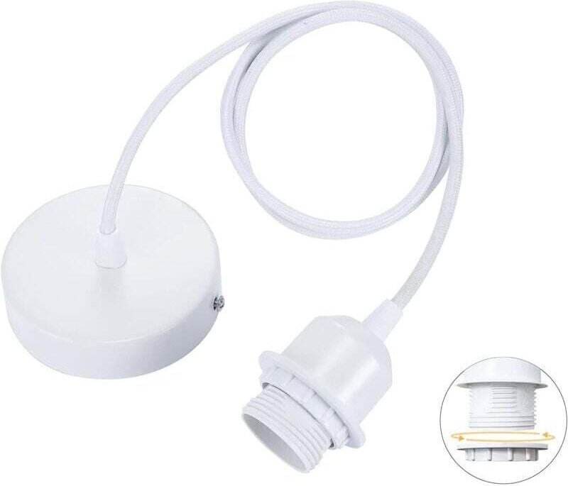 E27-Pendellampenfassung, E27-Pendelleuchtenfassungen, E27-Pendelleuchtenfassungen mit 1 m Kabel, für Bar, Café, Bekleidu...