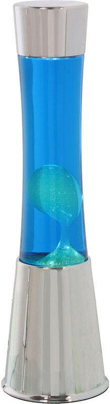 Metal Lane Shiny Flüssiges weißes/blau + blaue Glühbirne ° 11x39cm Schwarzes Kabel: 150 cmpour Alle Stile, um dem Haus e...