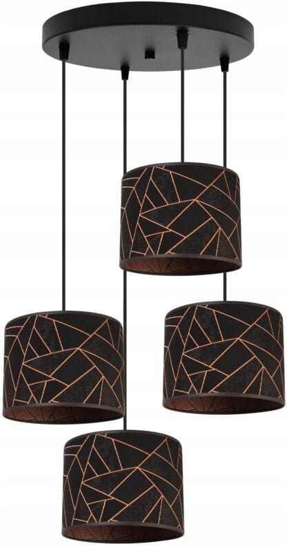 Hängelampe, Deckenleuchter, Lampenschirm, Muster, Kupfer