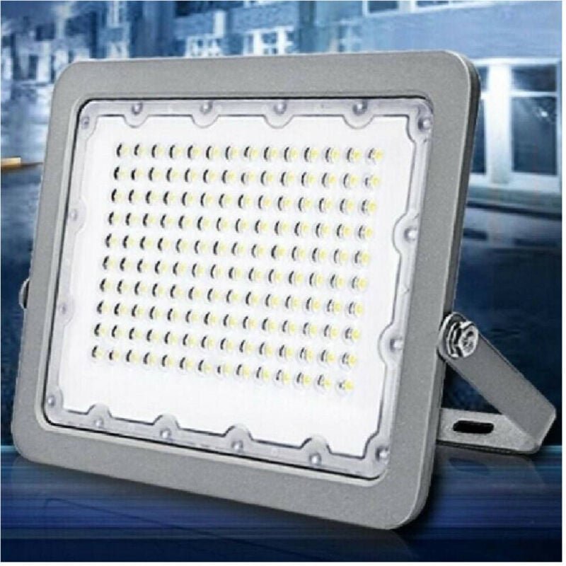 Thumbnail - Trade Shop - LED-Lichtprojektor 50 W für den Außenbereich, grau, IP65, 6500 K, 4000 K, 3000 K, FS50W -