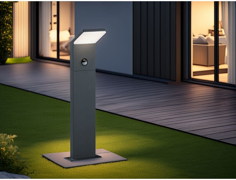 Trio - led Pollerleuchte pearl mit Bewegungsmelder, Anthrazit Höhe 50cm