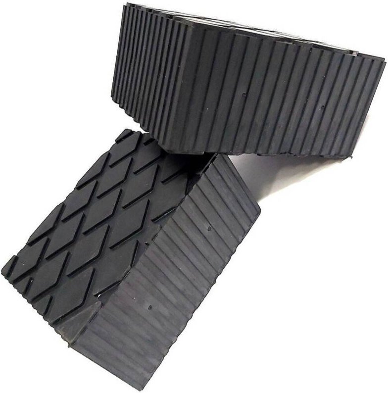 Trade Shop Traesio - Trade Shop - set mit 2 gummi-pads für hebebrücken, pad 16 x 12 x 8 cm -