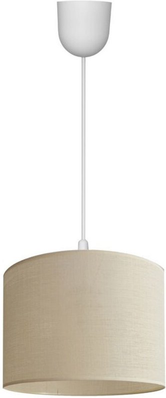 Alba Zylindrische Pendel-Deckenleuchte Ecru, Weiß 20cm - Helam