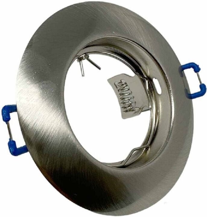 Trade Shop Traesio - Trade Shop - fester einbau-strahlerhalter runde unterstützung für strahler aluminiumlampe P32 - Sil...