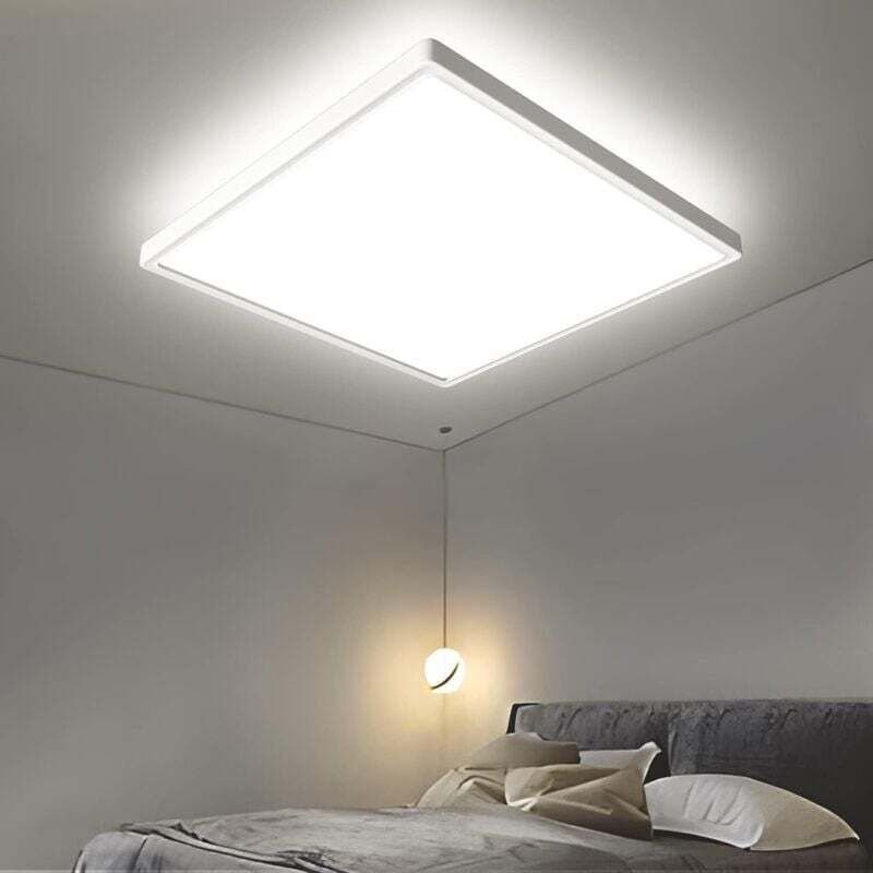 Quadratische LED-Deckenleuchte, 4000 K, moderne Innenbeleuchtung, Schutzart IP44, geeignet für Bad, Wohnzimmer, Schlafzi...
