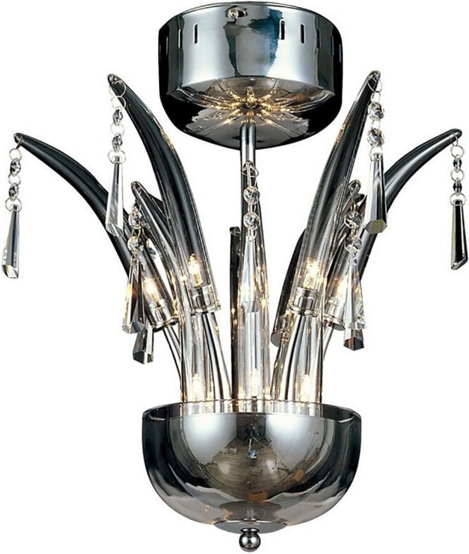 Inspired Jasper Pendelleuchte, rund, 12-flammig, G4, poliertes Chrom/Kristall, nicht kompatibel mit LED/CFL