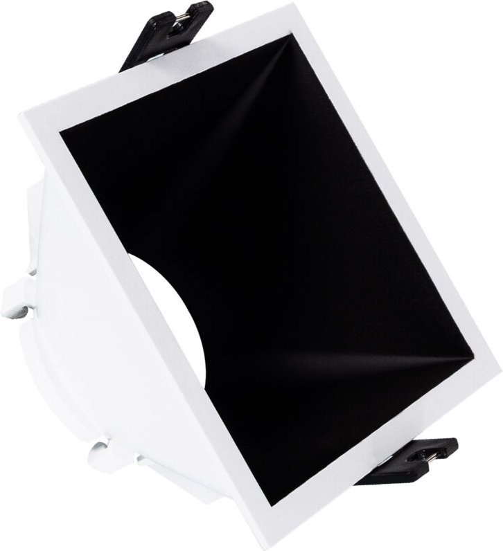 Efectoled - Downlight-Ring Eckig 45º Niedriger UGR-Wert für LED-Lampe GU10 / GU5.3 Schnitt 85x85 mm Weiß / Schwarz