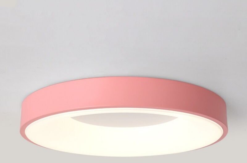 Led Deckenleuchte Rund Deckenlampe Metall Acryl Pendelleuchte Rosa 18W Ø30CM für Küche Wohnzimmer Flur - Neutrales Licht