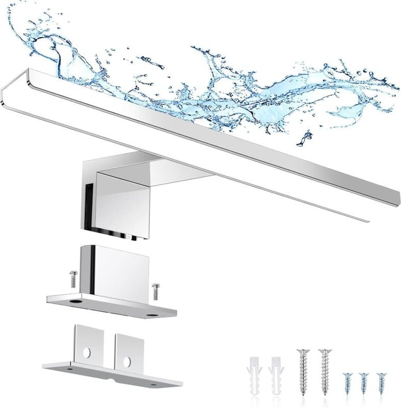 Badezimmerspiegelleuchte 6 W, 30 cm, 400 lm, LED-Schrankleuchte, Kaltweiß 6000 K, IP44, wasserdichte Leuchte für Badezim...