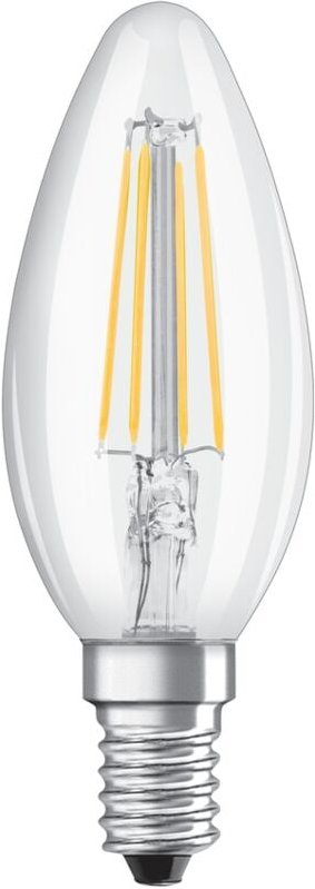 Osram - Filament led Lampe mit E14 Sockel, Kerzenform, Warmweiss (2700K), 6W, Ersatz für 60W-Glühbirne, led Retrofit cla...