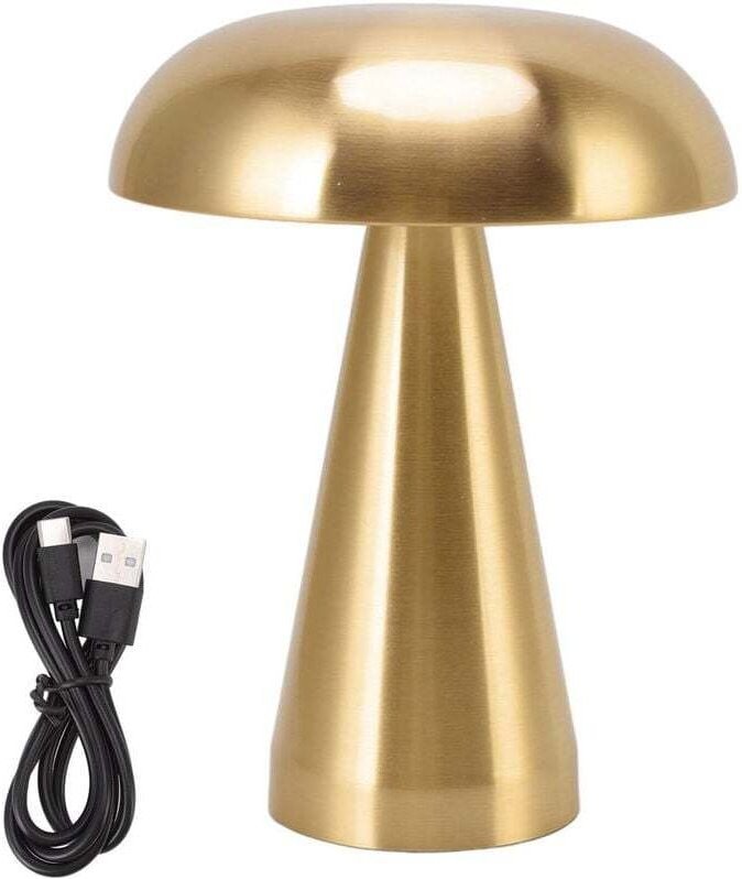 Pilz-Tischlampe, moderner minimalistischer Industriestil, 3-farbig dimmbar, wiederaufladbar, innovative Touch-Schreibtis...