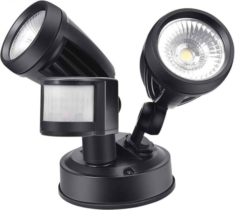 26-W-LED-Flutlicht mit Bewegungsmelder, IP65 wasserdicht, 6000 K kaltweiß, geringer Stromverbrauch [Energieklasse A+++/F...