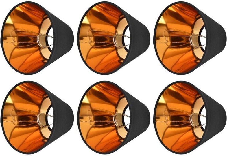 Ej.Life 6PCS Lampenschirmen Stofflampenschirm Clip-On Lampenschirm für E14 Tisch Kronleuchter Stehlampe Wandlampe Schlaf...