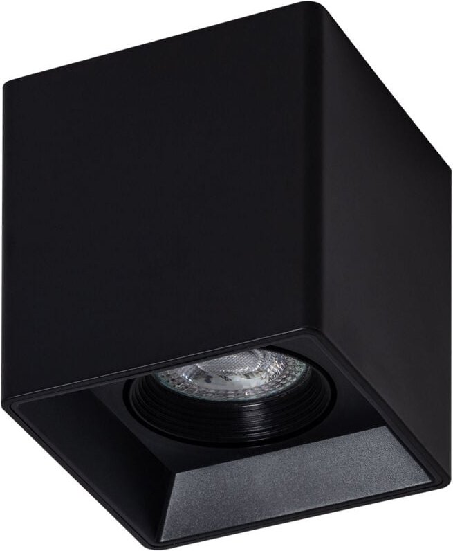 Efectoled - Deckenleuchte Quadratisch Schwarz mit GU10 Glühbirne Space 2700K Warmweiß