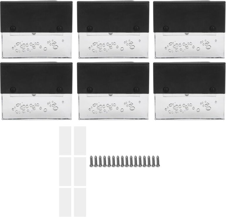 6er-Set solarbetriebene LED-Stufenleuchten mit Farbwechsel für den Außenbereich, geeignet für Treppen, Balkon, Zaun, Ter...