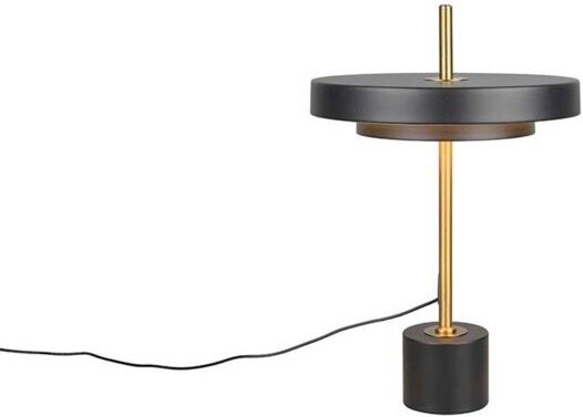 LED Tischleuchte Beistelllampe Nachttischlampe Schwarz-Gold Touchdimmer H 45,5cm