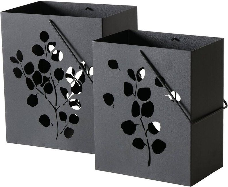 Metalllaterne calypso, schwarz, 2er-Set