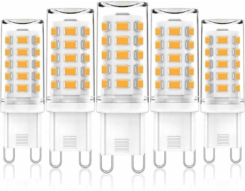 G9 LED Warmweiß, G9 LED-Glühbirne 3 W, entspricht 28 W, 33 W, 40 W Halogenlampen, AC 220 V-240 V, kein Flimmern, 5er-Pac...