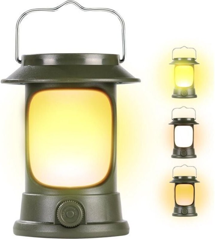 Campinglampe – LED-Laterne im Retro-Stil – Campingzelt – Campinglampe – USB-aufladbar – für Camping, Garten, Stromausfäl...